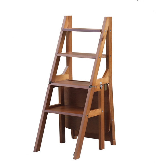 Convertible Multi-functional Four-Step Library Ladder