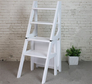 Convertible Multi-functional Four-Step Library Ladder