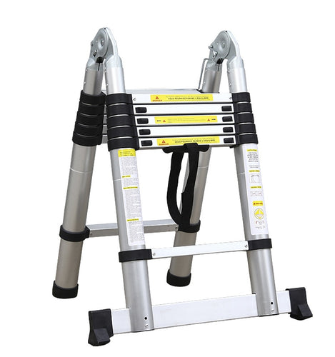 2Pcs 2.5M+2.5M Telescopic Ladder