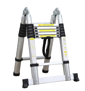 2Pcs 2.5M+2.5M Telescopic Ladder