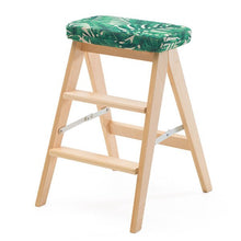 Load image into Gallery viewer, Modern Foldable Wooden Ladder Stool Bench 3 Step