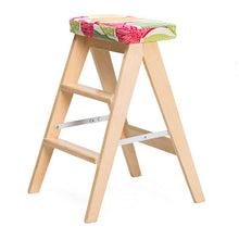 Load image into Gallery viewer, Ladder High Stool Wooden Bench Chair Foldable Step