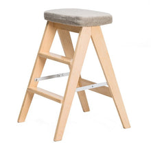 Load image into Gallery viewer, Ladder High Stool Wooden Bench Chair Foldable Step