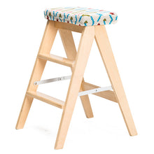 Load image into Gallery viewer, Ladder High Stool Wooden Bench Chair Foldable Step