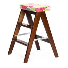 Load image into Gallery viewer, Ladder High Stool Wooden Bench Chair Foldable Step
