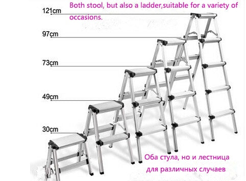 Household folding aluminum alloy herringbone ladder