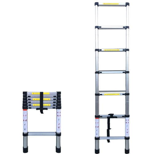 6.56FT(2m) Household Foldable Ladder 7Steps