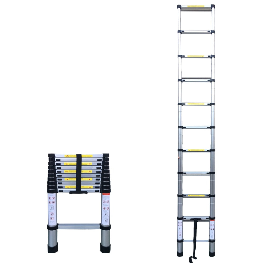10.50FT(3.2m) Household Foldable Ladder 11Steps