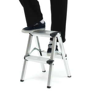 150KG Max Load 2 Step Stool Folding Ladder