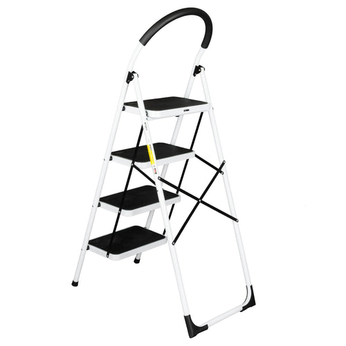 Folding 4 Step Ladder Heavy Duty 330 Lbs Capacity