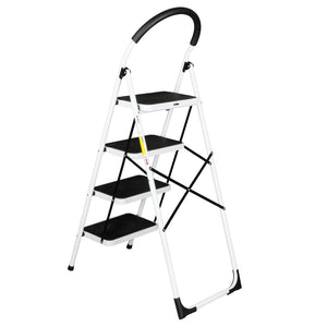 Folding 4 Step Ladder Heavy Duty 330 Lbs Capacity