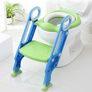 Practical Baby Toilet Seat Folding with Adjustable Ladder