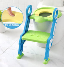 Load image into Gallery viewer, Baby Toilet Seat Baby Folding Adjustable Ladder