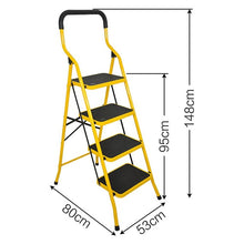 Load image into Gallery viewer, Foldable 4Steps Ladder Non Slip