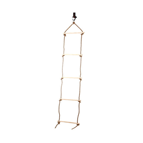 5 Wooden Rungs Rope Ladder Children Climbing Toy