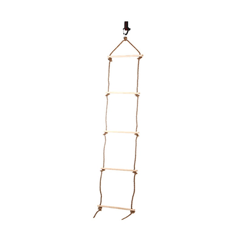 5 Wooden Rungs Rope Ladder Children Climbing Toy